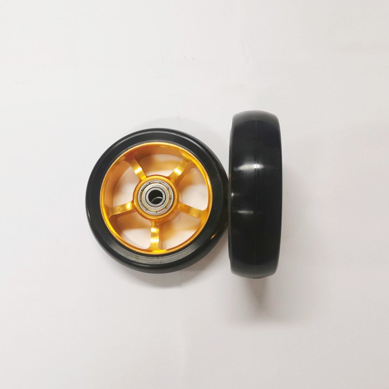 High Quality Custom OEM Scooter Wheels 90mm PU Tires Metal Core Roller Wheels for Stunt Scooter and Kick Scooter Parts