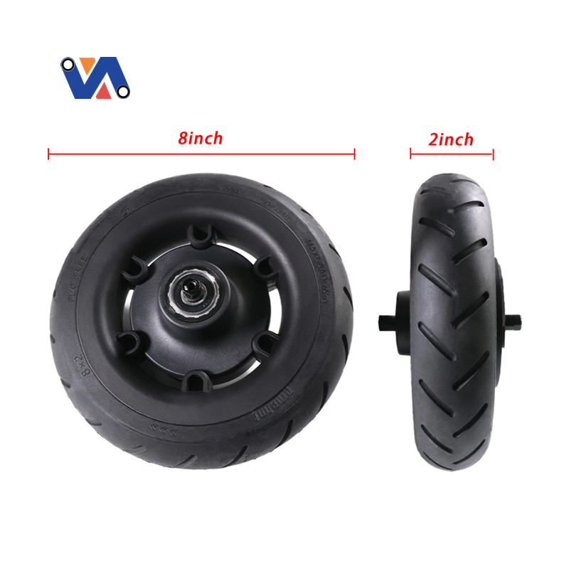 8inch Tire with Hub Original Rear Wheel for Nine bot E2 E2Plus Electric Scooter Parts Kickscooter Accessories Replacement Parts