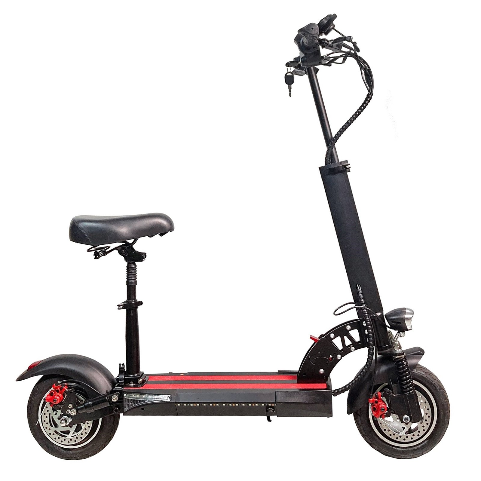 Drop Shipping Powerful 45KM/H 25KM/H E Scooter 48V 500W 10 inch off road tires electric scooter with double shock suspension