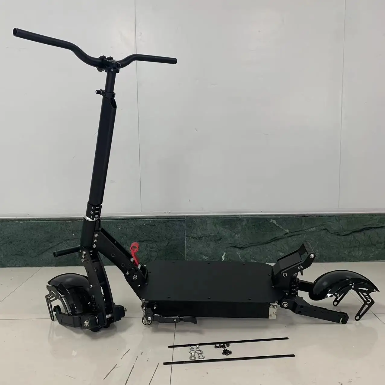 foldable Electric scooter parts frame M7 11inch tire open size 150mm hydraulic spring integrated shock absorber e scooter frame