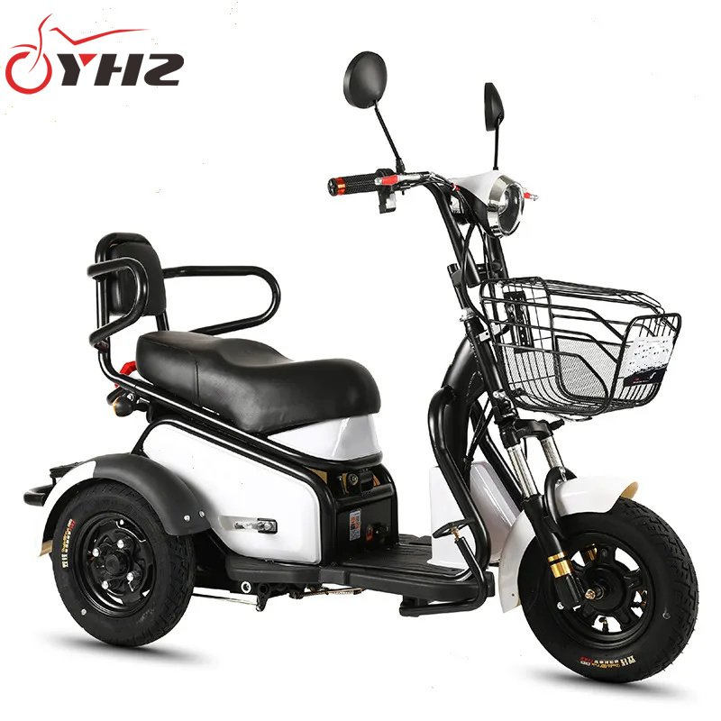 Two-Basket Three-Wheel Lightweight 60V500W Moped Two-Seat Mpobility Electric Scooter