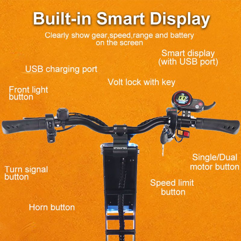waterproof high speed two wheel electric scooter E Smart Mobile Scooter Electric Mobility Scooter with LED Light