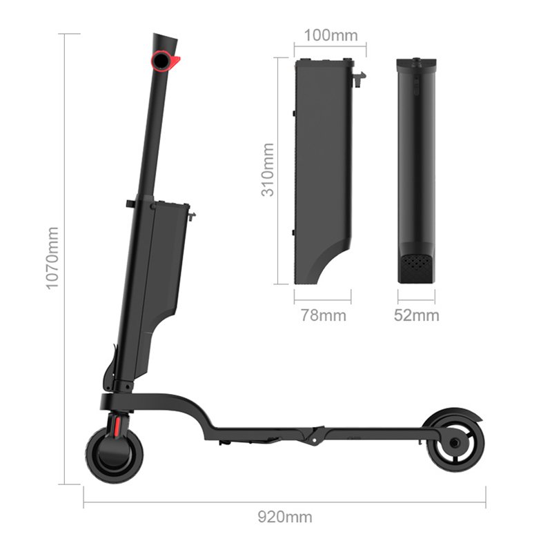 X6 Mini Scooters 250w Electric Scooter 2 Wheel Foldable Battery Power Electric Scooter