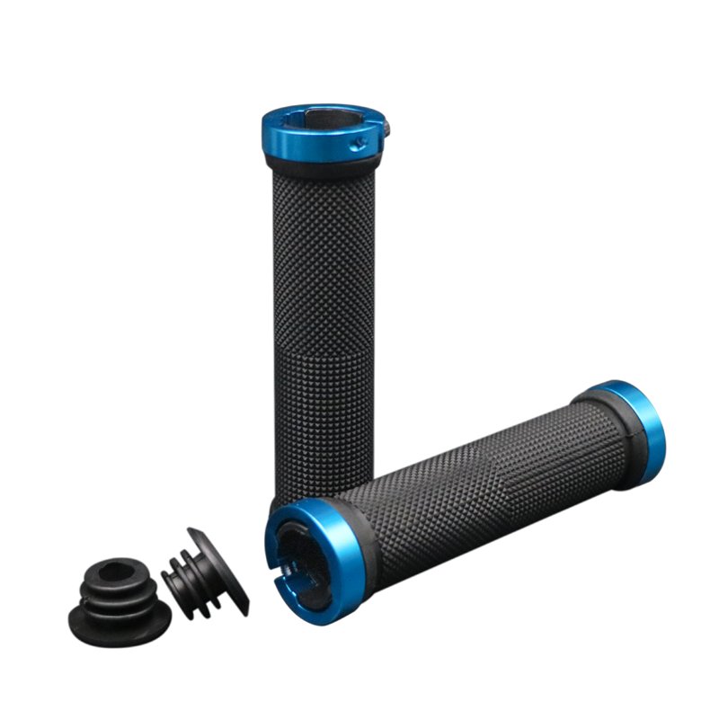 RIDERACE Bicycle Handlebar Cover Scooter Bike Durable Anti-slip Rubber Comfortable Handle Bars with Bar End Outdoor Parts Grips