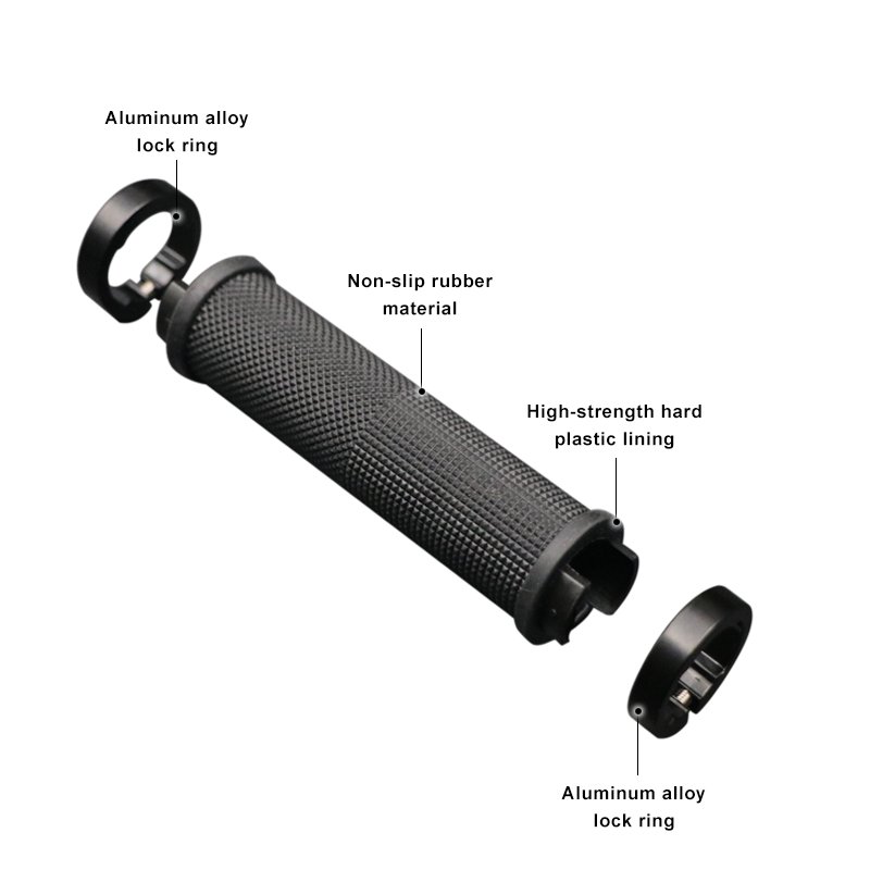 RIDERACE Bicycle Handlebar Cover Scooter Bike Durable Anti-slip Rubber Comfortable Handle Bars with Bar End Outdoor Parts Grips