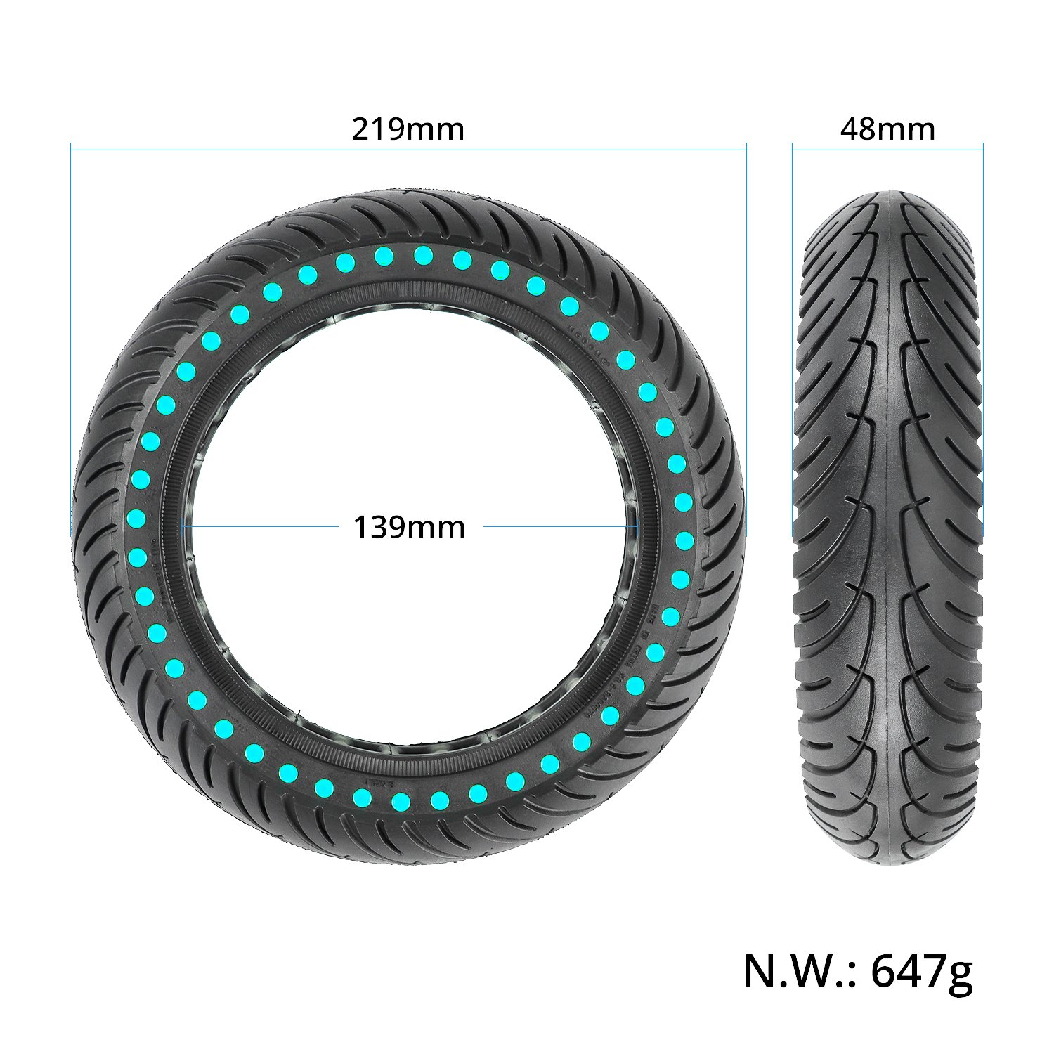 8.5 inch Honeycomb Solid Tire Electric Scooter Color Tyre E Scooter with 8 1/2*2 Solid Tires Electric Scooter Wheels Part