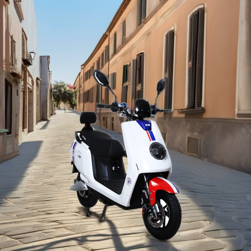 1500W Electric Two-Wheeler Scooter for Adults Foldable with LCD Display 80km Range per Charge for Mobility