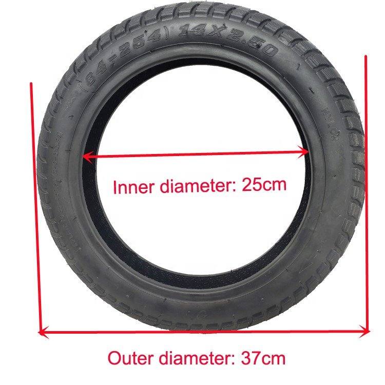 Wholesale 14 inch 14x2.50 Electric bicycle Tubeless Tire 14X2.5 14*2.5 16x2.50 14x2.125 2.75-10 3.00-10 ebike vacuum tyre