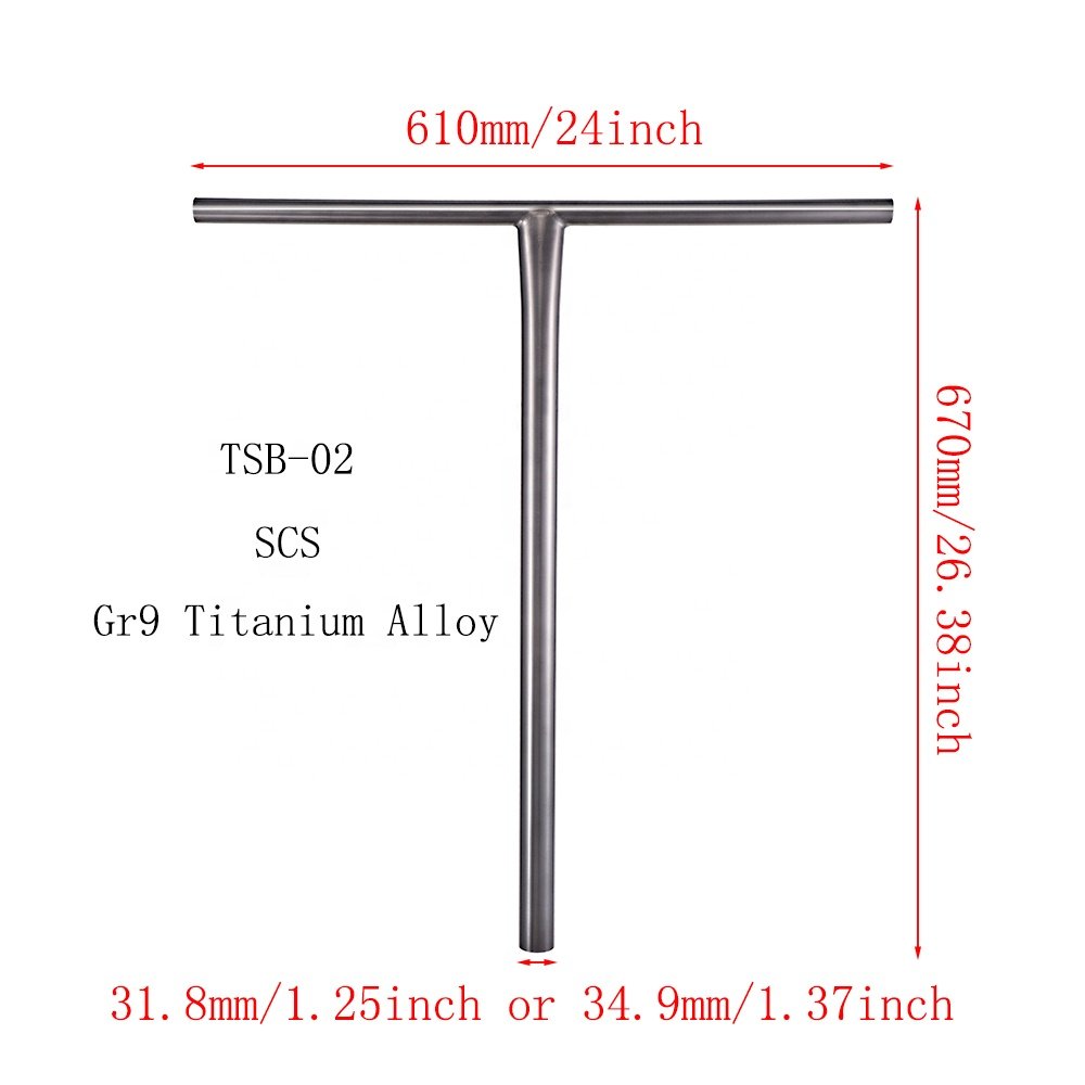 Huoli 670mm*610mm Scooter Bar SCS Logo Custom extreme for Chilli Envy Gr9 Titanium Pro Stunt Scooter Part Handlebar