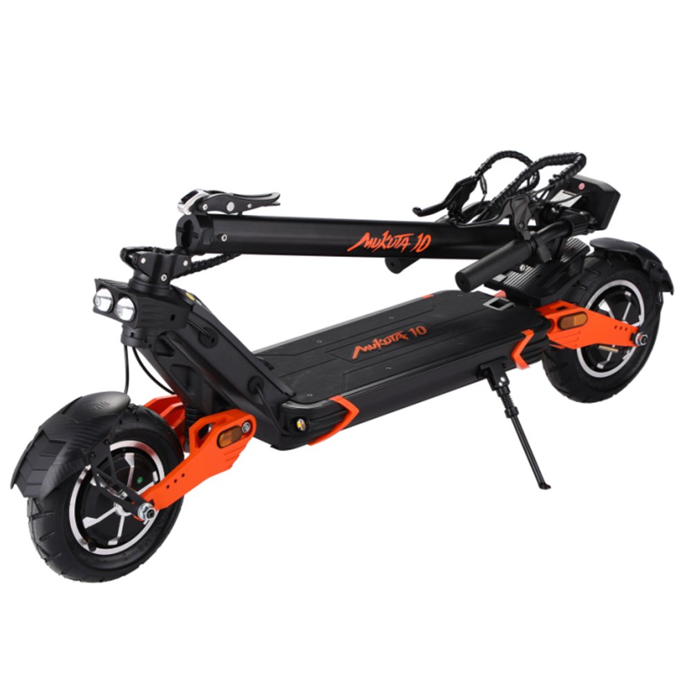 Mukuta 10 Single Electric Bike Scooter 52V 1000W 18.2Ah Electric Kick Scooter 10 Inches 50km/h Off Road 72V Electric Scooter