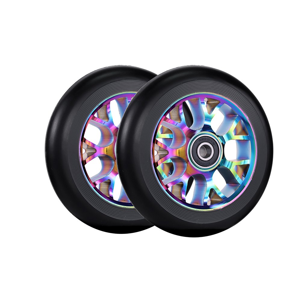 Huoli trick scooter wheels parts accessories extreme sport 100mm 110mm 120mm 360 freestyle pro stunt kick scooter wheel
