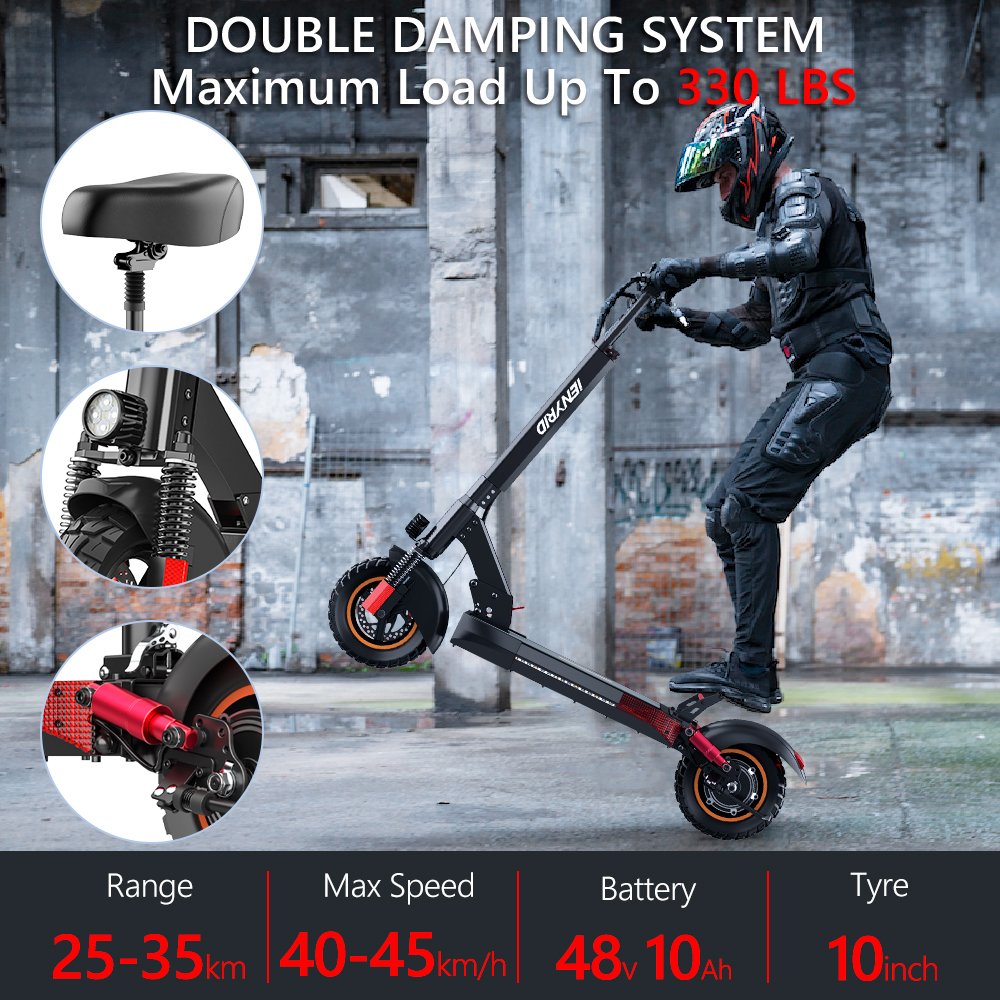 Drop Shipping iENYRID M4 Fold Electric Scooter 48v10Ah Smart Digital 28MPH for Unisex Adults