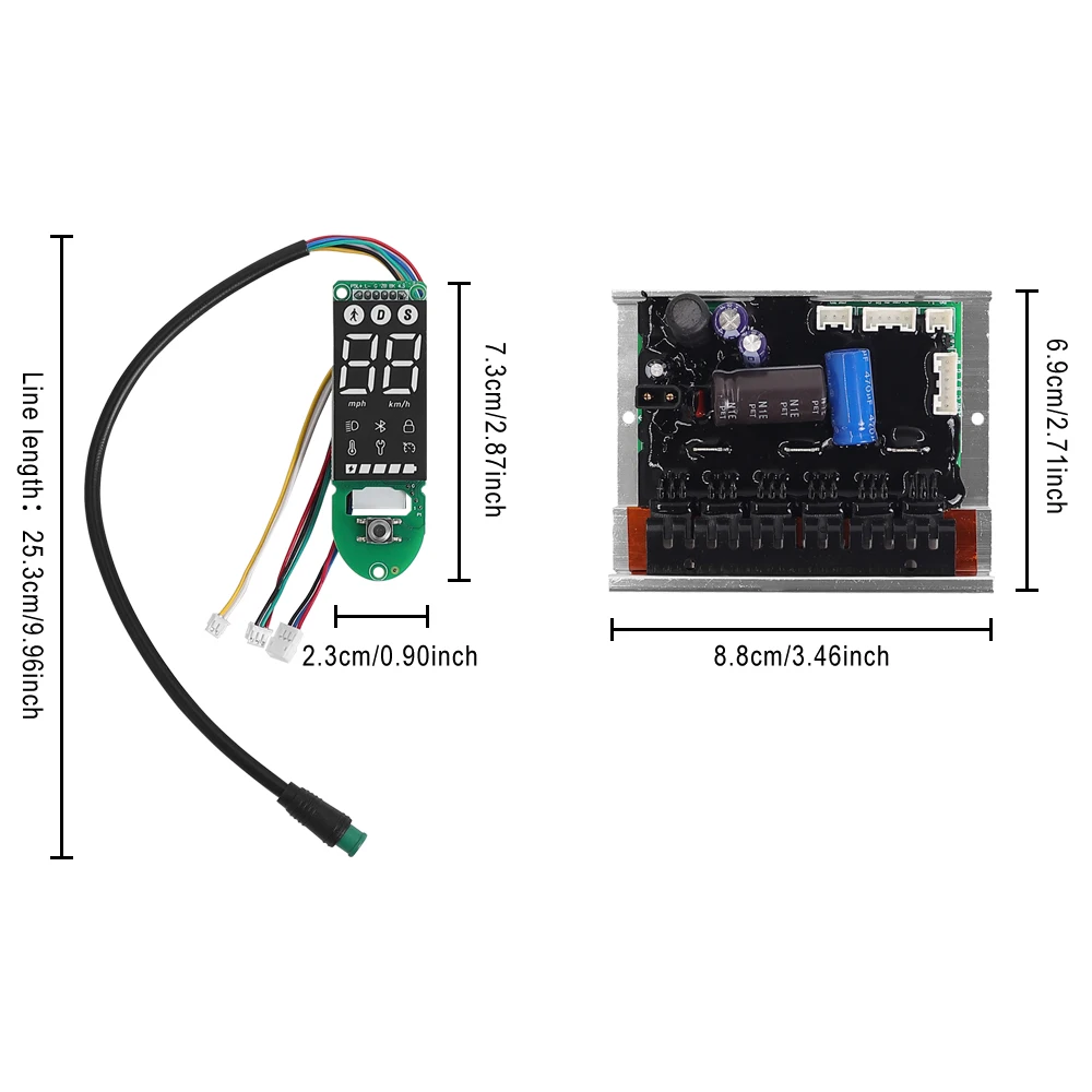 Dashboard forNinebot ES1 ES2 ES3 ES4 Electric Scooter Kickscooter Circuit Board Parts Panel Display Dash Board Kit Accessories