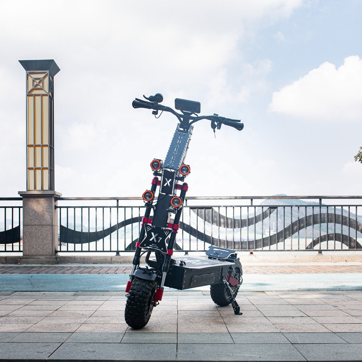 X7 5000W 10000W Electric scooter speed 100 km/h 14 inches large electric scooter off-road dual drive with seat