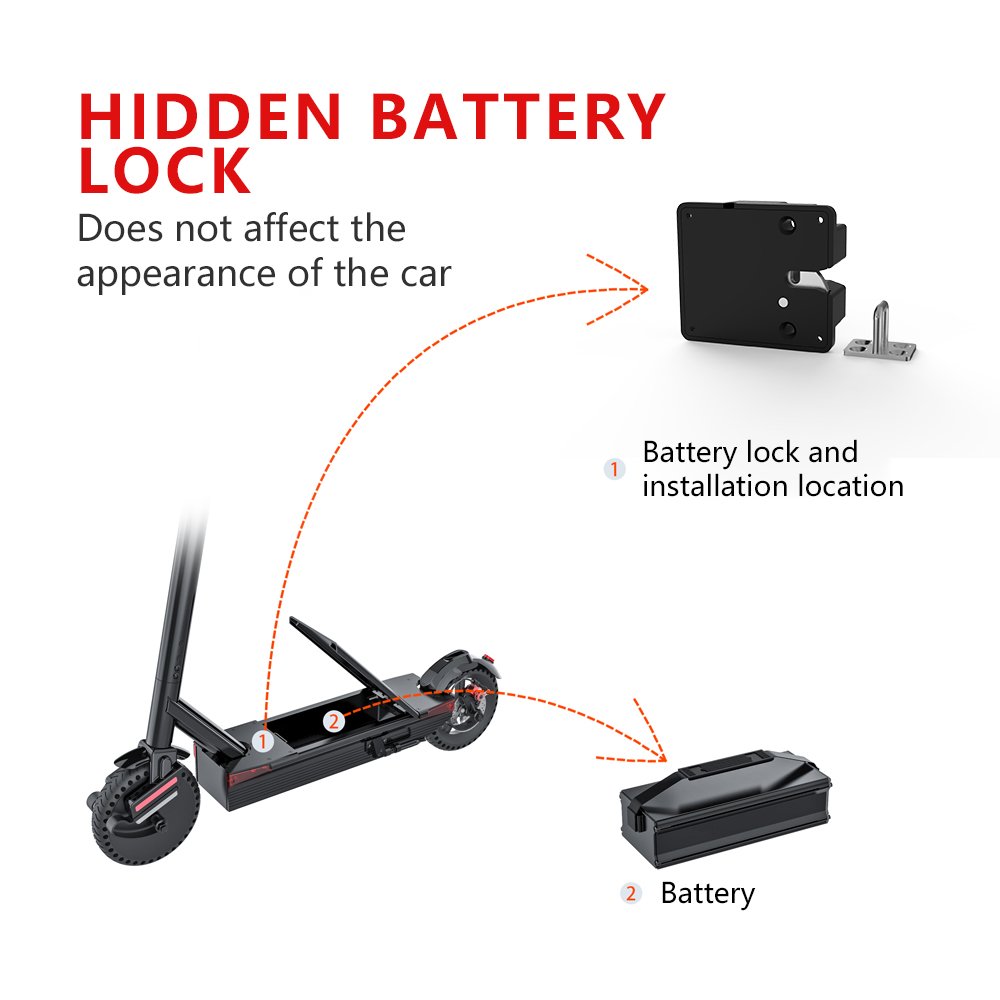 Module Battery Locks Electric Scooter Parts Folding Ebike Lithium E-bike Bike Bottle Battery Case Lock
