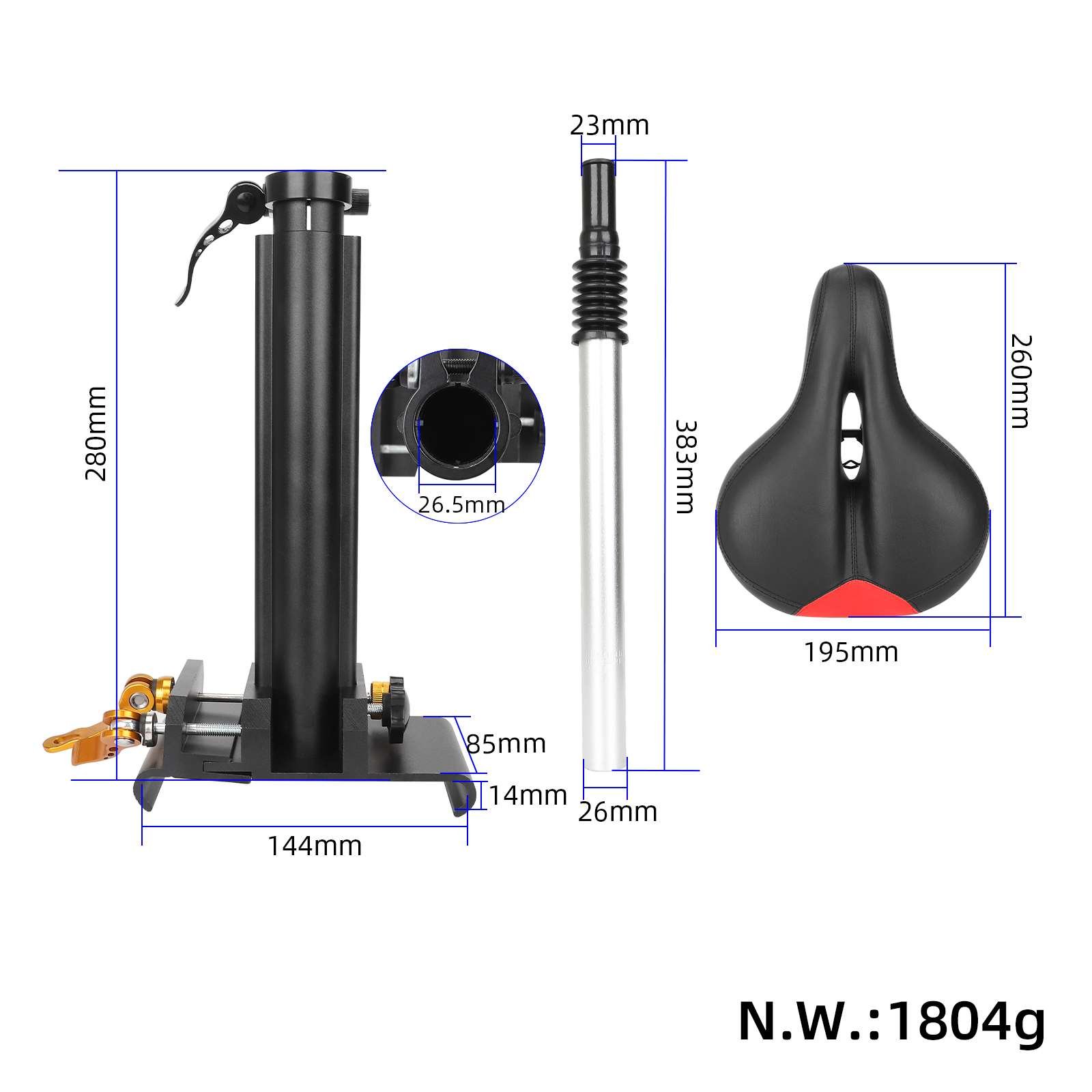 E-Scooter Seat Electric Scooter Accessories Adjustable Shock Absorbing Seat Chair for Xiaomi series m365 1S Pro Pro2 m3Scooter