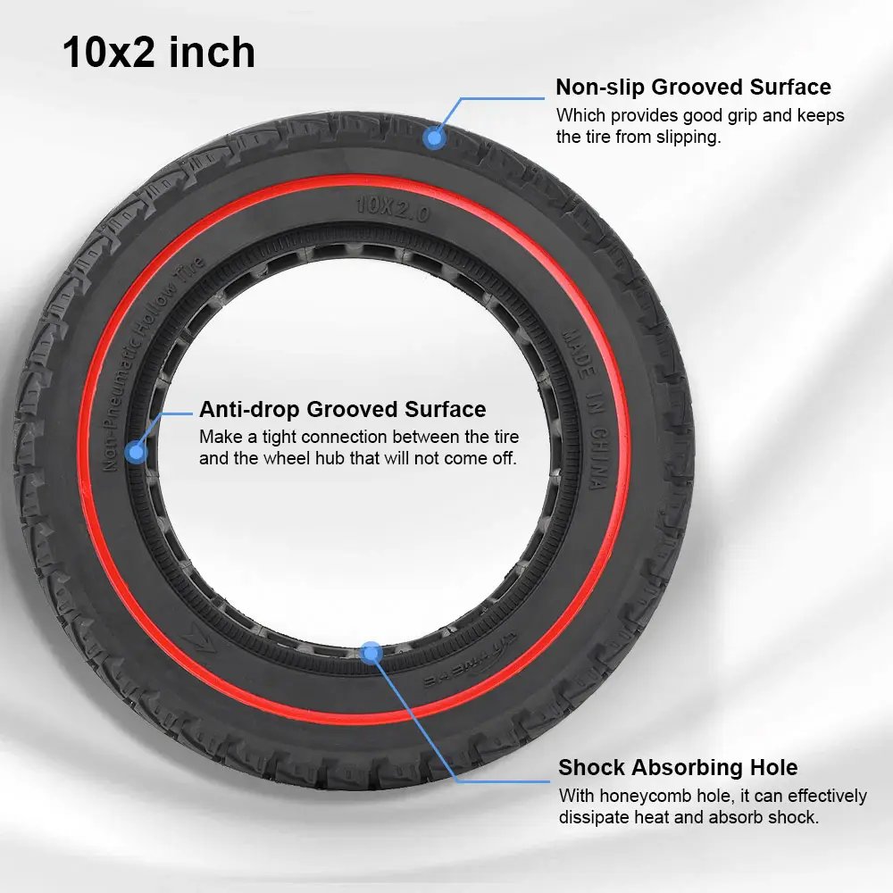 Genuine Solid Rubber Motorcycle Tyre for Kugoo M4 Electric Scooter