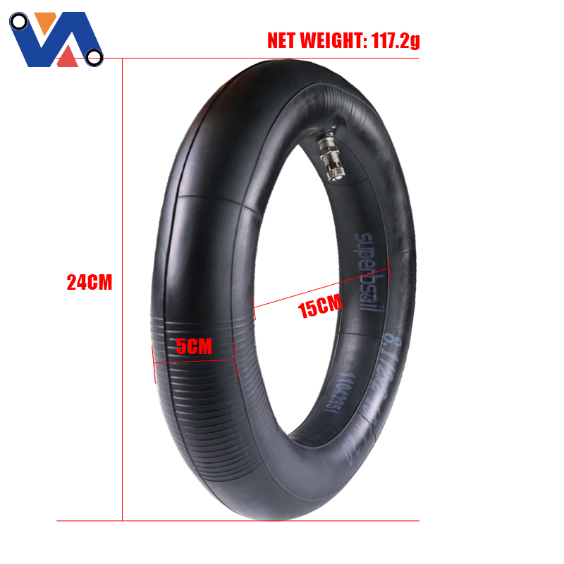 New Image EU Warehouse Scooter Parts 8 1/2*2 Straight Valve Inner Tube For Xiaomi Mijia M365/Pro Replacement Scooter inner Tube