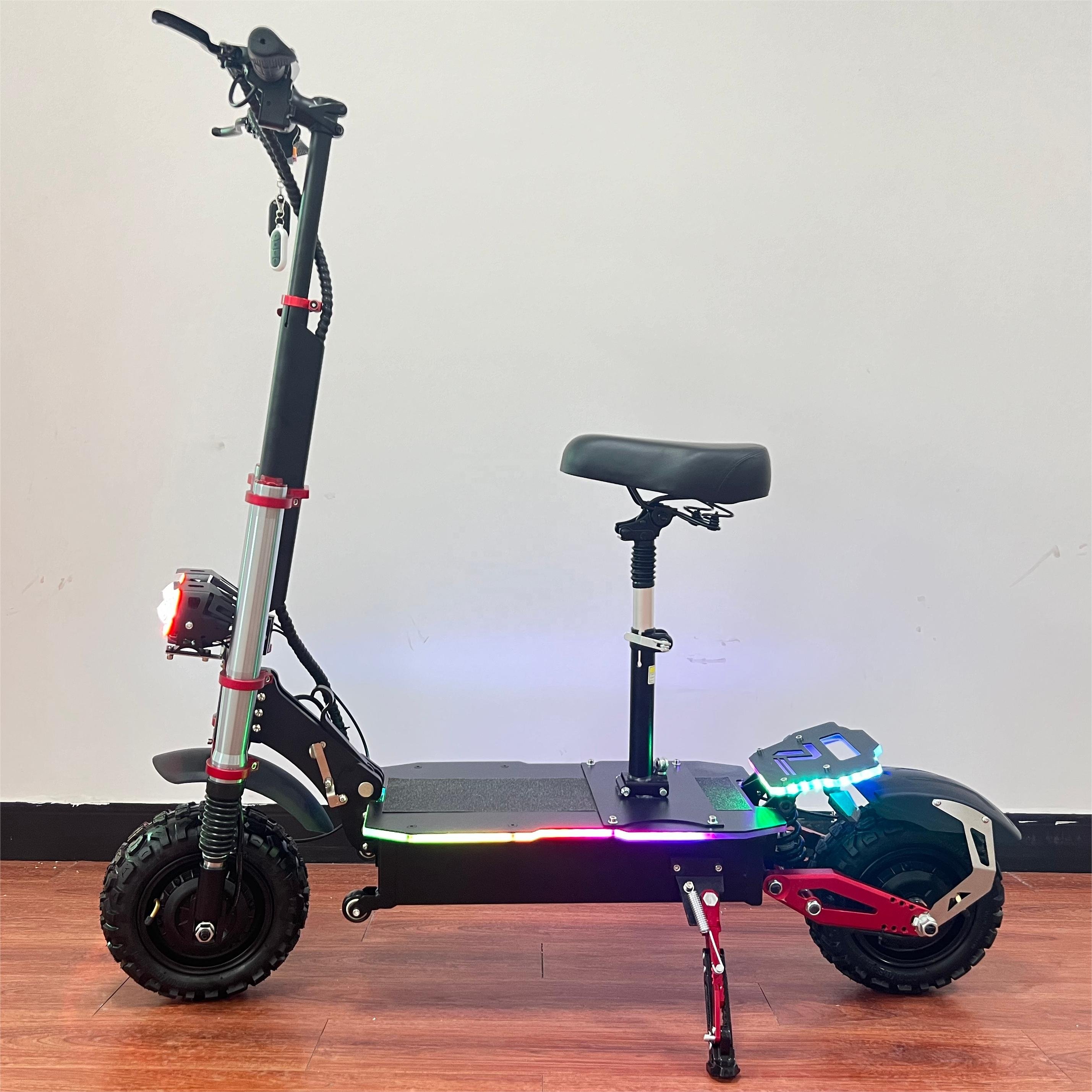 - 2024 6000w 60v 38ah Dual Motor Adult Off-road Electric Scooter with Acrylic Scooter