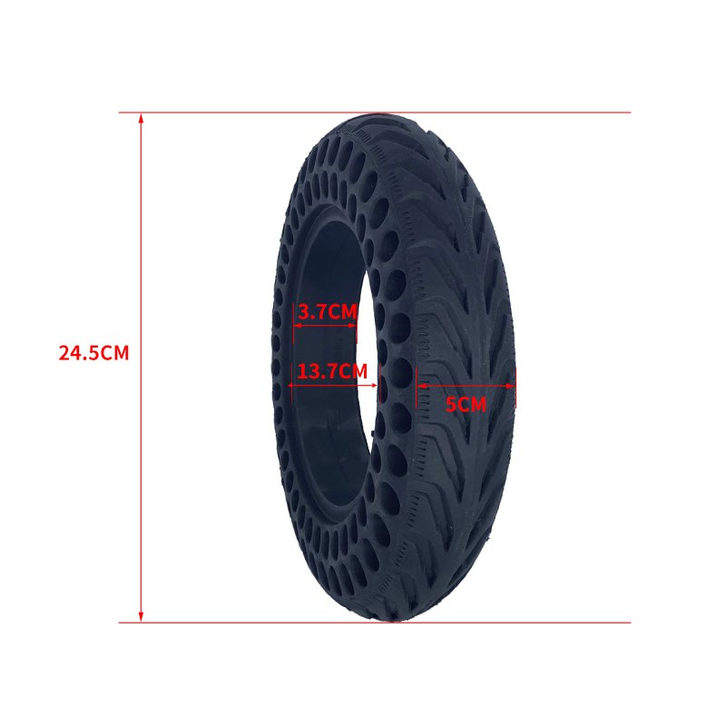 10 Inch Solid Tire Non-Inflatable Double Hole Honeycomb Rubber for 10*2 Wheel Electric Scooter
