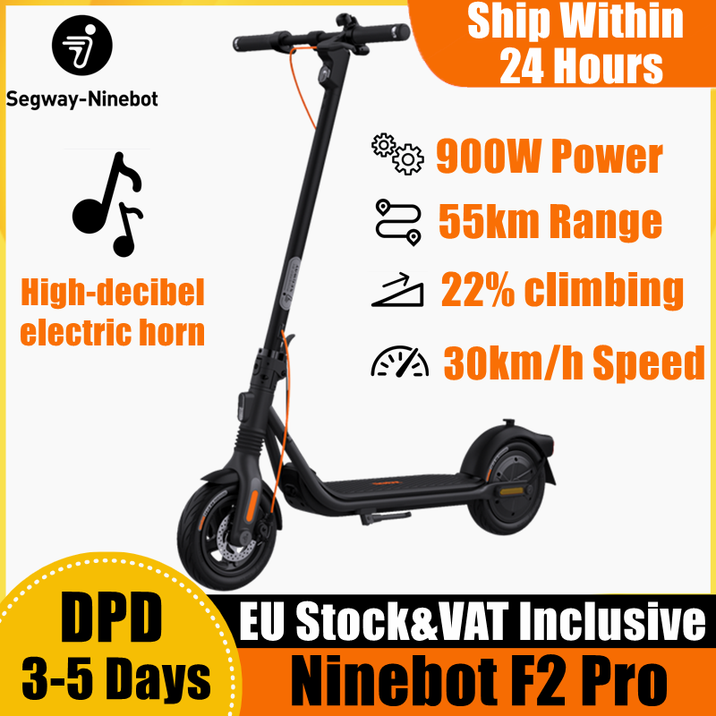 NEW EU Stock Ninebot by Segway F2 PRO Kickscooter 30km/h Max Speed 900W Motor Smart Electric Scooter 55km Max Range Scooters DDP