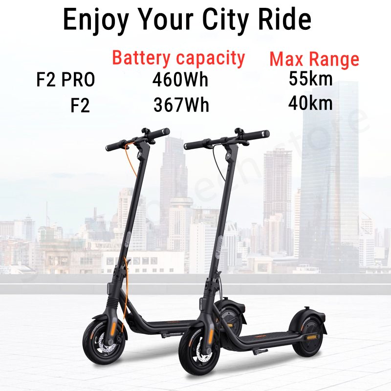 NEW EU Stock Ninebot by Segway F2 PRO Kickscooter 30km/h Max Speed 900W Motor Smart Electric Scooter 55km Max Range Scooters DDP