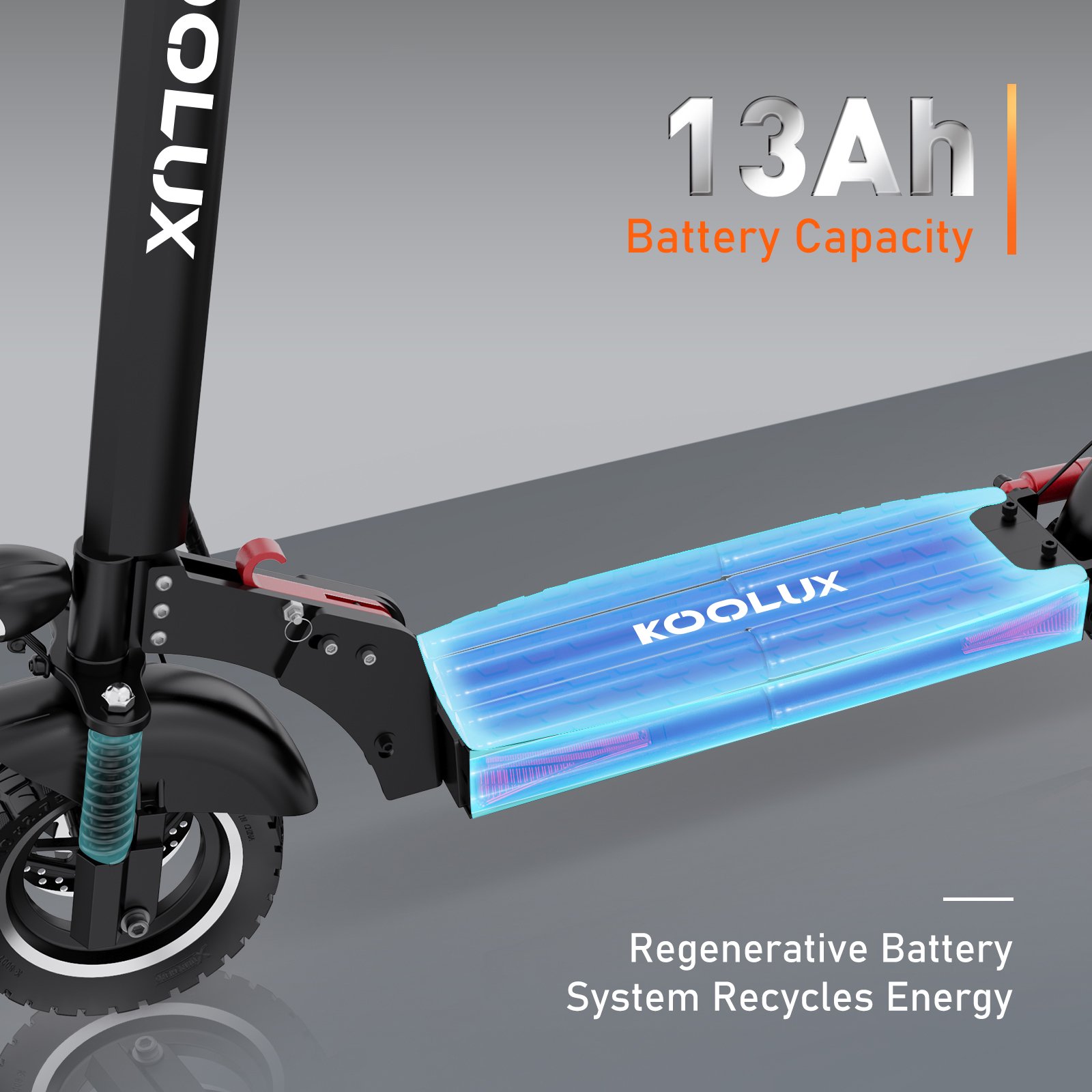 KOOLUX 48V 13Ah 500-800W for Adult Electric Scooter App Control Custom Logo Kick Off Road Solid Tire Foldable E- scooters