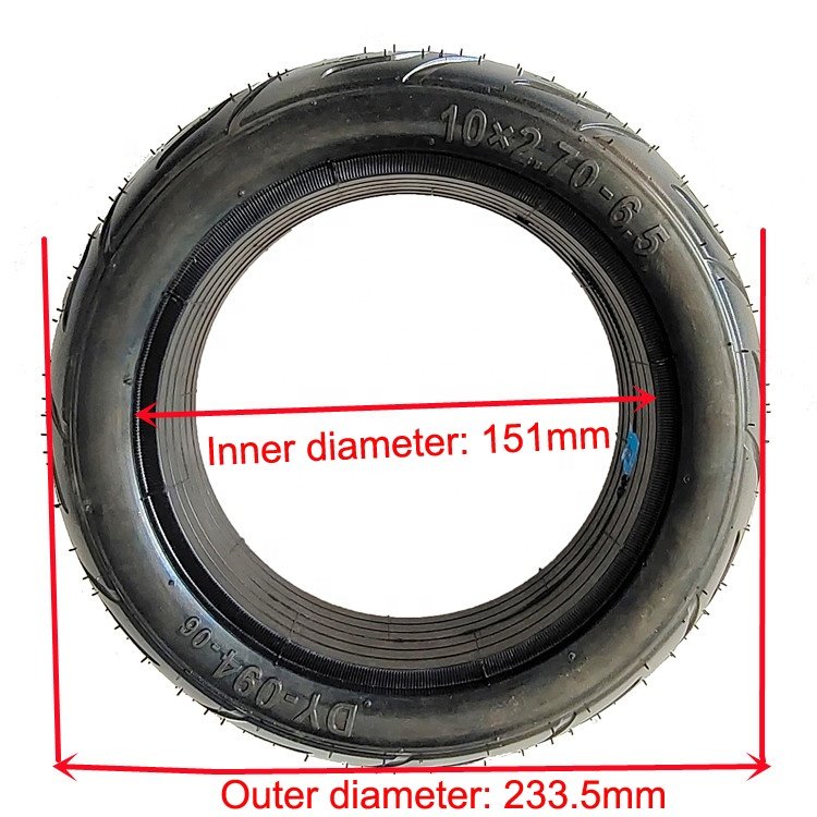 new tube less tires 10 inch electric scooters tyre 10x2.70-6.5 electric scooter parts 10 '' ebike tubeless tire