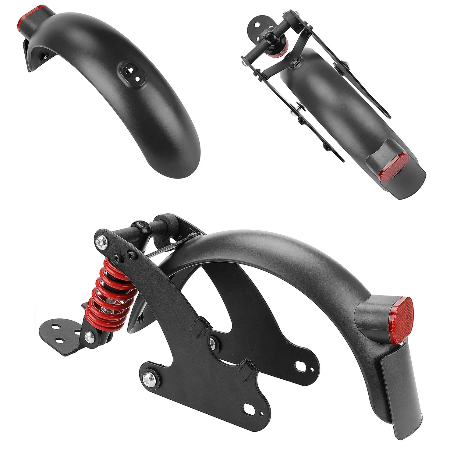 V2 Rear Shock Absorber with Mudguard and Taillamp for Xiaomi M365 and 1S Electric Scooter Upgrade Rear Suspension M365 Part