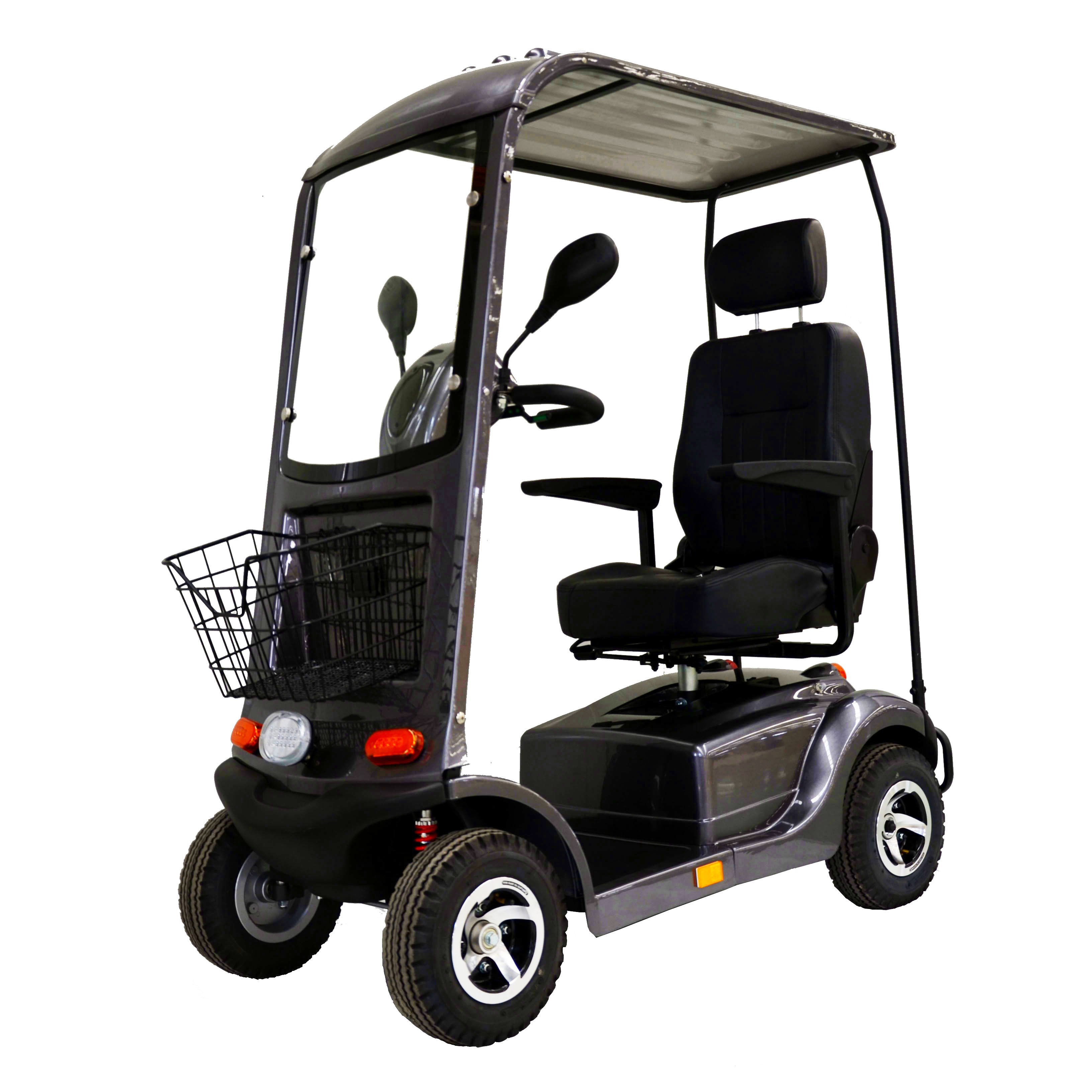 24V 700W large size 4 wheel electric moblity scooter with roof windscreen
