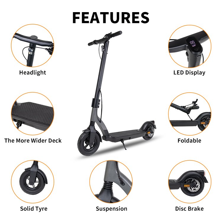 Sample Available Personalized EU USA Stock max 700W powerful Drive Electric scooters electr 10inch Tires Folding Scooter Adult