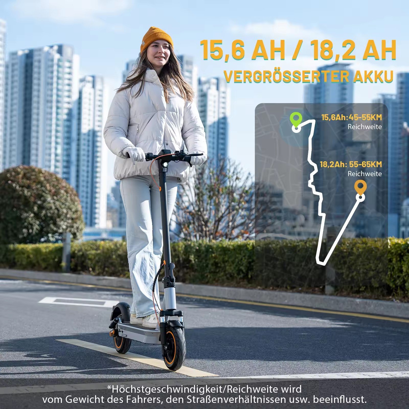 EU Warehouse EVERCROSS EV10K MAX ABE Electric Scooter for Adult 55KM Range 400W 20km/h Folding E scooter