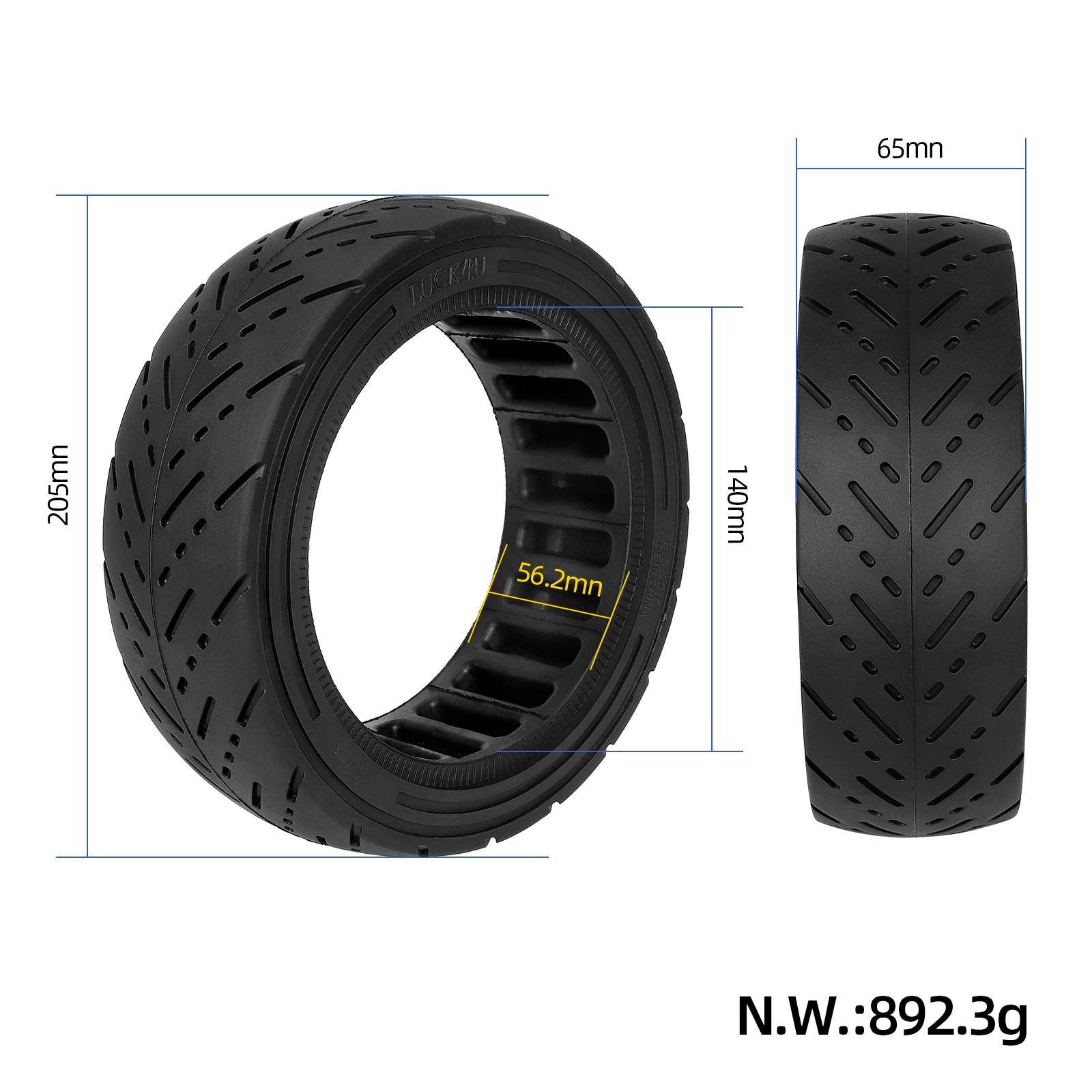 8.5 Inch City Road Solid Tire 8 1/2 *2.5 Anti-slip Rubber Solid Tyre For Xiaomi Dualtron Mini & Speedway Leger Scooter Parts