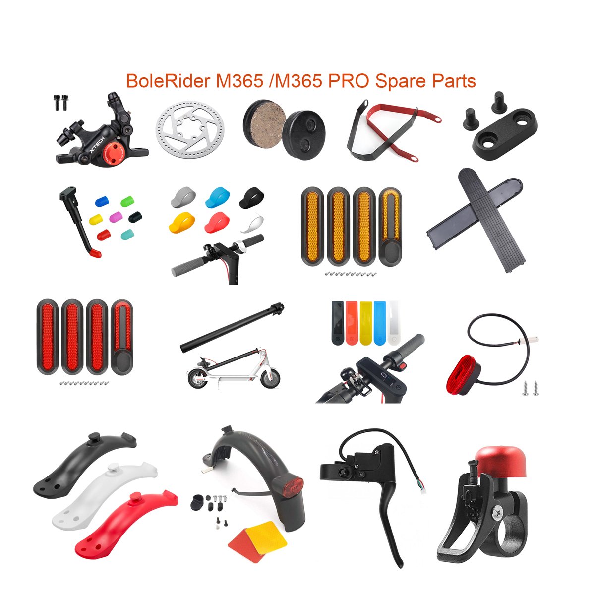 Electric scooter spare parts e-scooter accessories wholesale customized repair scooter electric accessories