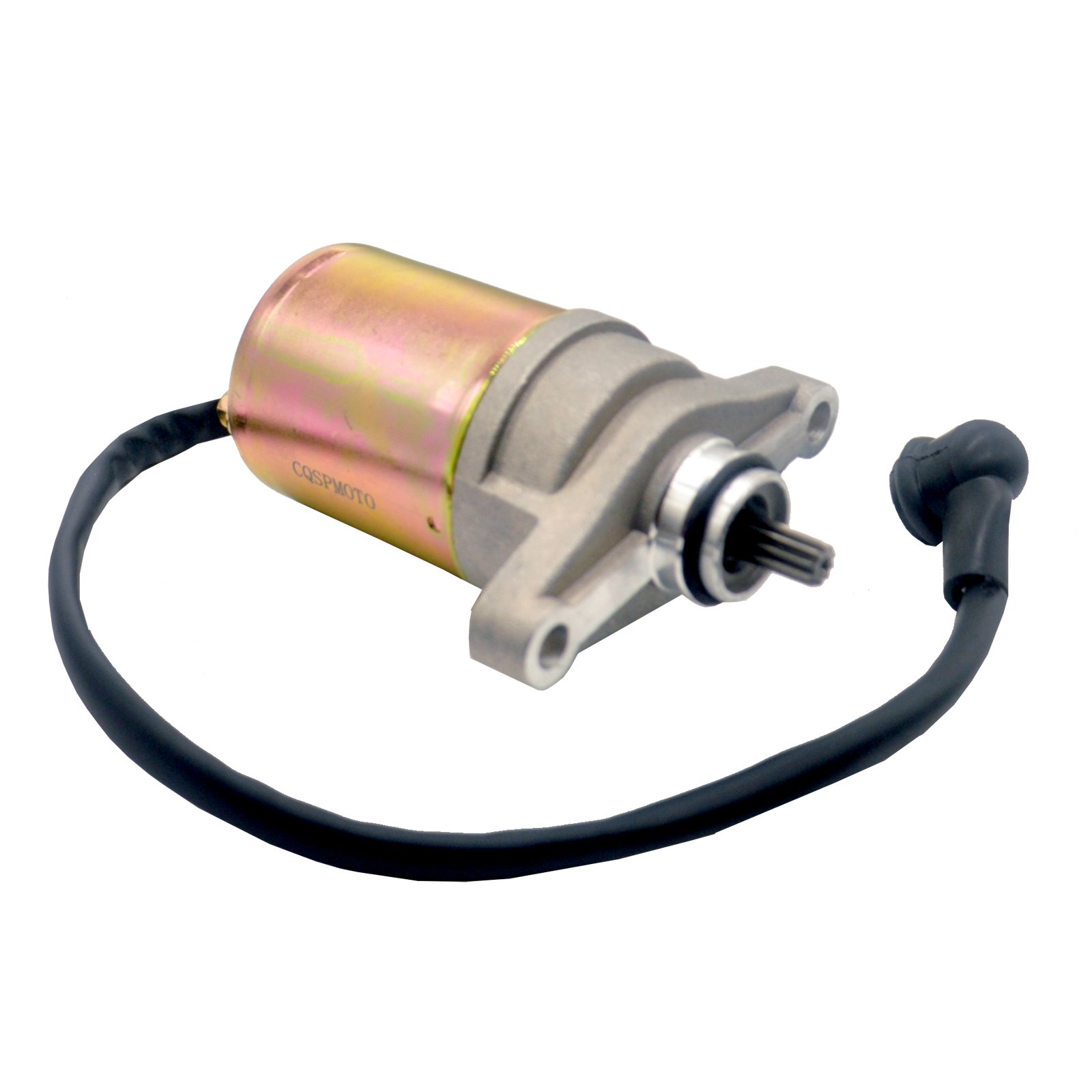 CQSPMOTO GY6 Starter Motor with Starter Relay 10 Teeth for GY6 49cc 50cc 60cc 80cc Scooter Moped ATV Taotao Roketa Sunl Baja