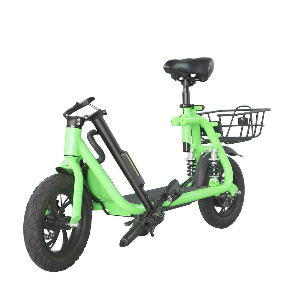 New Stock EU Warehouse Double Suspension 500W 12inch Fat Tire E Bike Electric Scooter With Seat