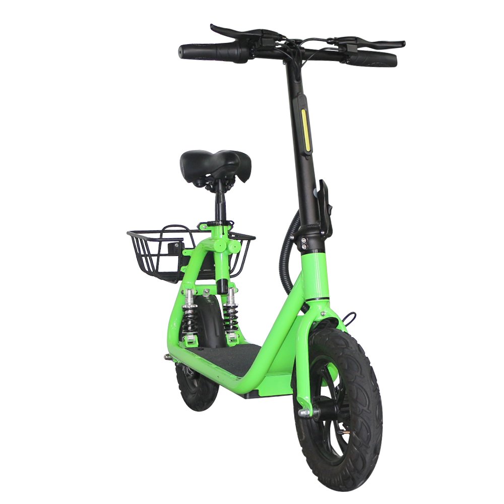 New Stock EU Warehouse Double Suspension 500W 12inch Fat Tire E Bike Electric Scooter With Seat