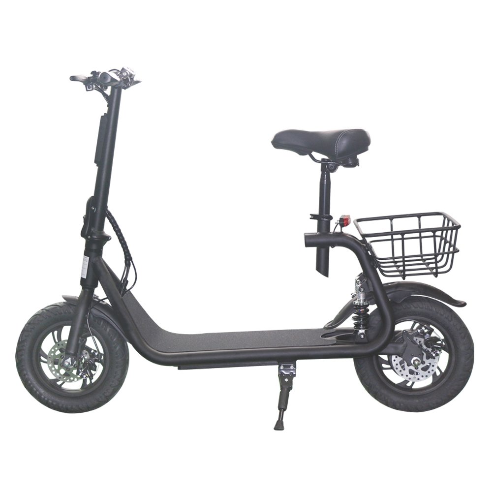 New Stock EU Warehouse Double Suspension 500W 12inch Fat Tire E Bike Electric Scooter With Seat