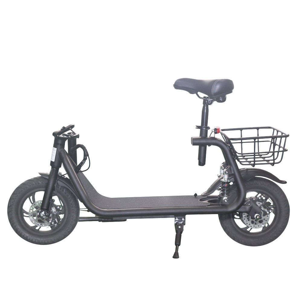 New Stock EU Warehouse Double Suspension 500W 12inch Fat Tire E Bike Electric Scooter With Seat