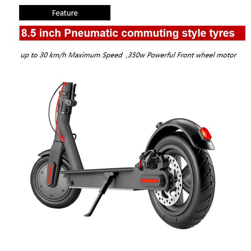 One Stop Solution Electric Scooter Powerful 350W Motor 8.5in Air Wheel Lithium Smart Fast E Motor Scooter