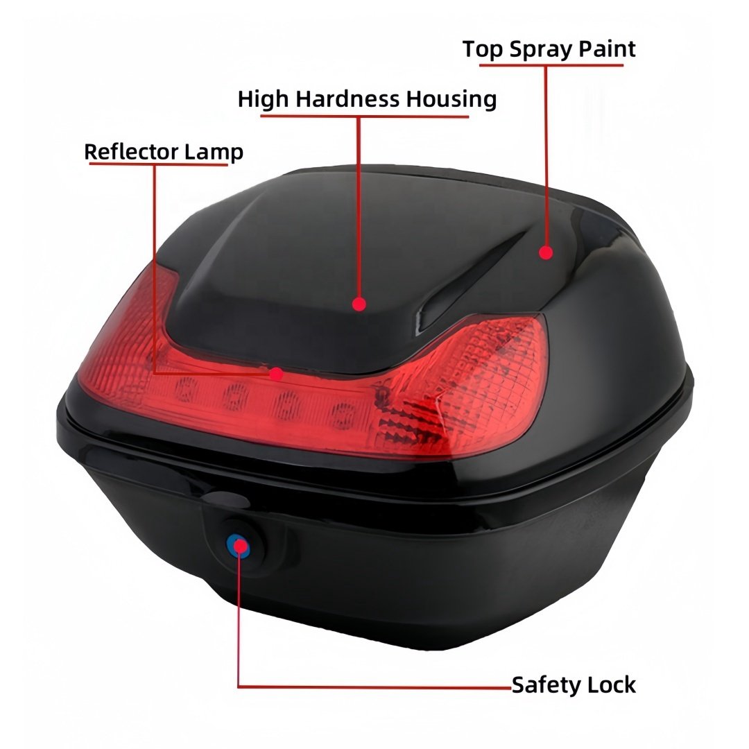 Hot Selling Motorcycle Tail Box Waterproof Motorcycle Tail Boxes PP Motorbike Motorcycle Accessories