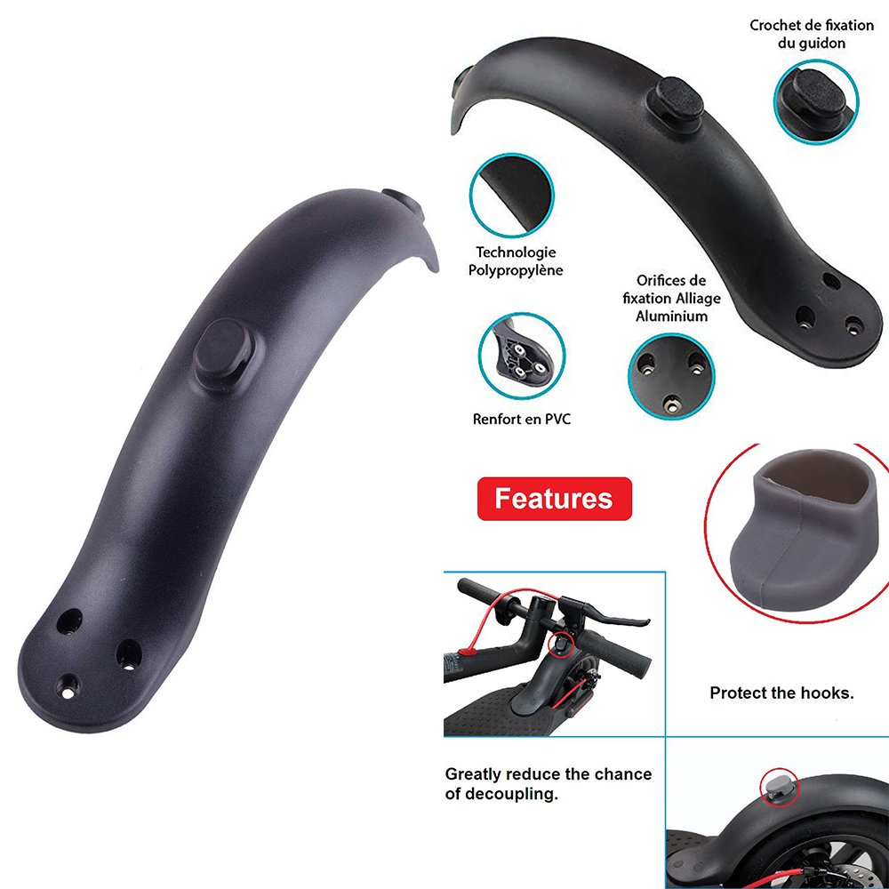 Superbsail M365 Rear Fender Tail Light Mudguard Front Rear Fender Wing For Electric M365 Scooter Splash Guard Rear Tail Lamp