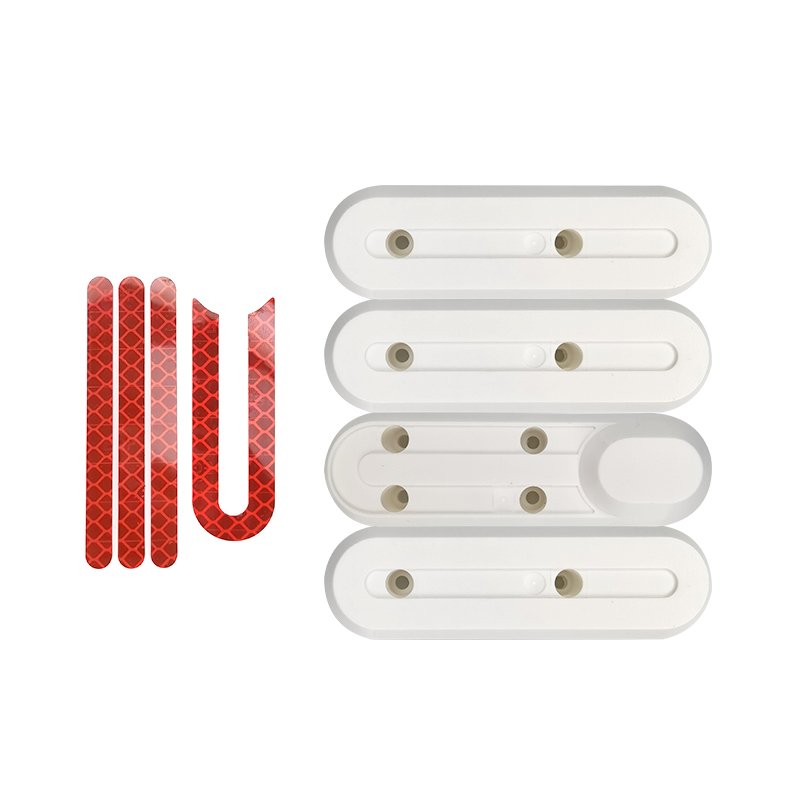 EU Warehouse Electric Scooter Plastic Cases with Reflector Bars Decorative Shell with Reflective Sticker For M365 Scooter Parts