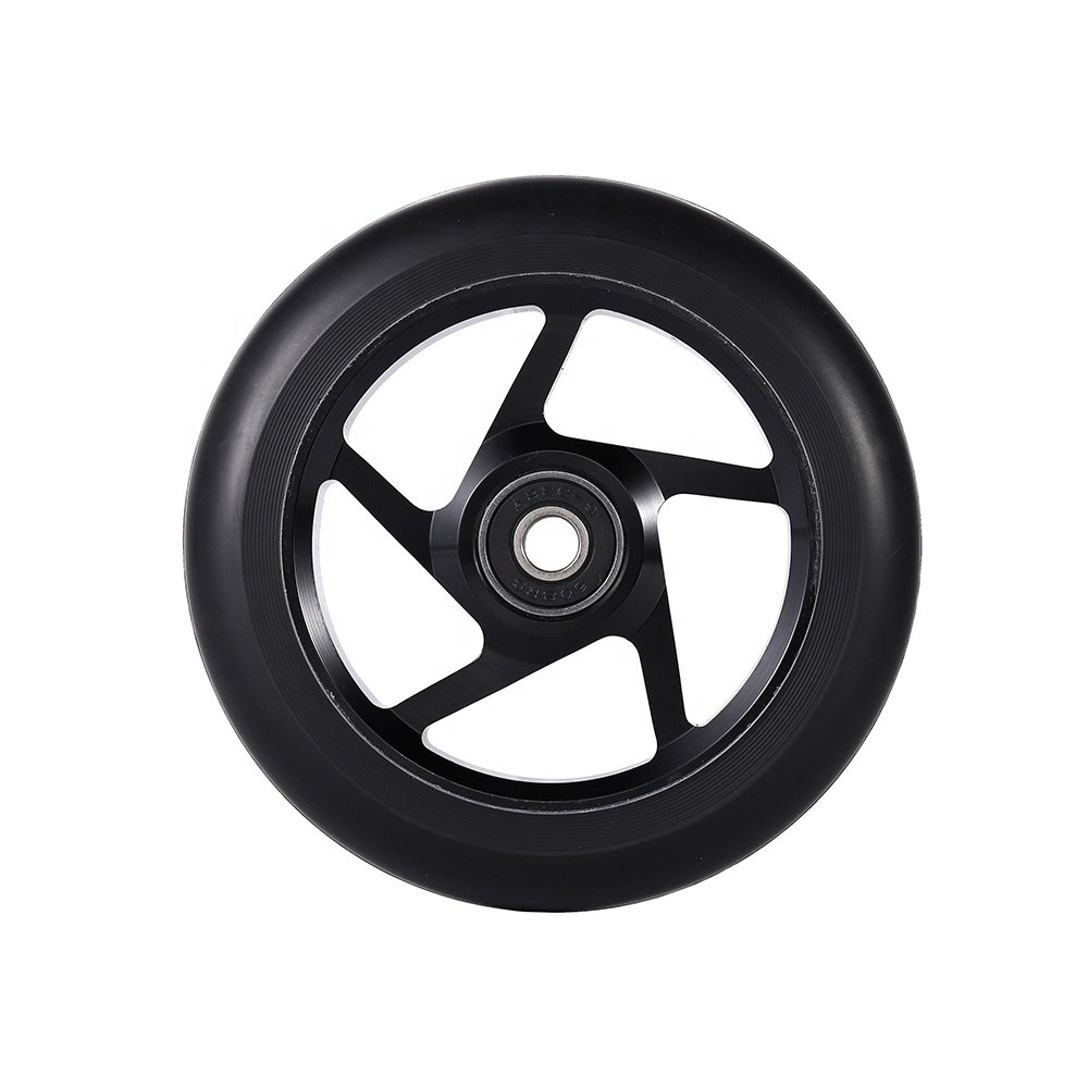 Huoli Pro Stunt Scooter Wheels 100mm 110mm 120mm Aluminum Core with Durable ABEC-9 Bearing PU Rubber Accessory for Kick Scooters