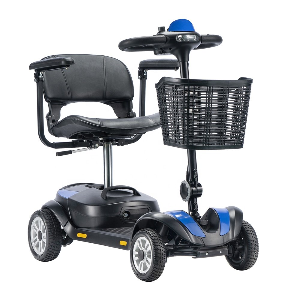 KSM-906 Off Road Mobility Seat Roof Collapsible 4-Wheel Old Person Newest Outdoor Foldable 4 Wheel Electric Scooter For Elderly