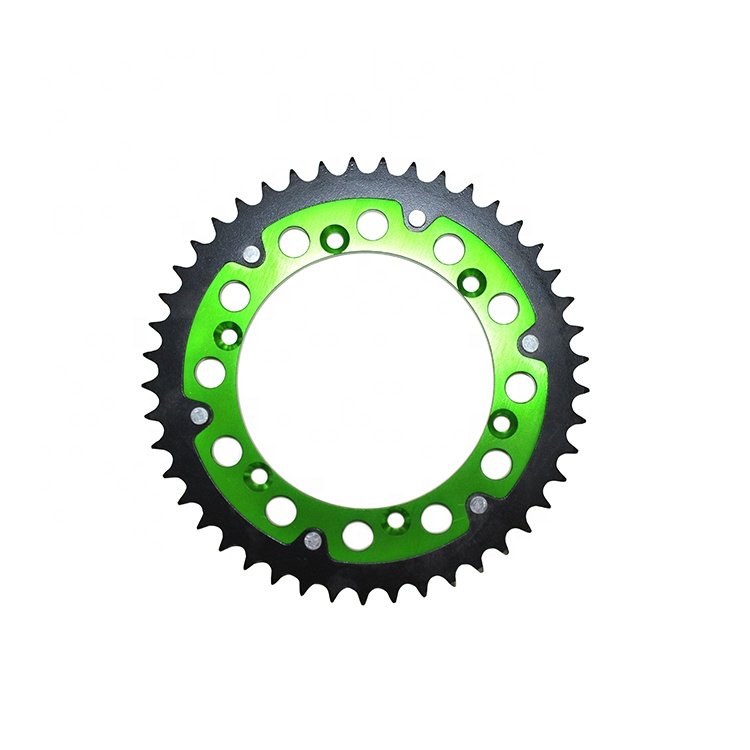 Factory price CNC 42T-52T Aluminium-plated Steel Motorcycle chain sprocket for YZ450F