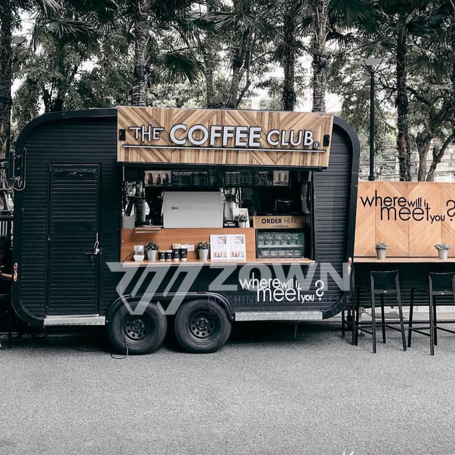 Electric coffee food cart mobile pancake Ice Cream food truck with Full Kitchen Equipments