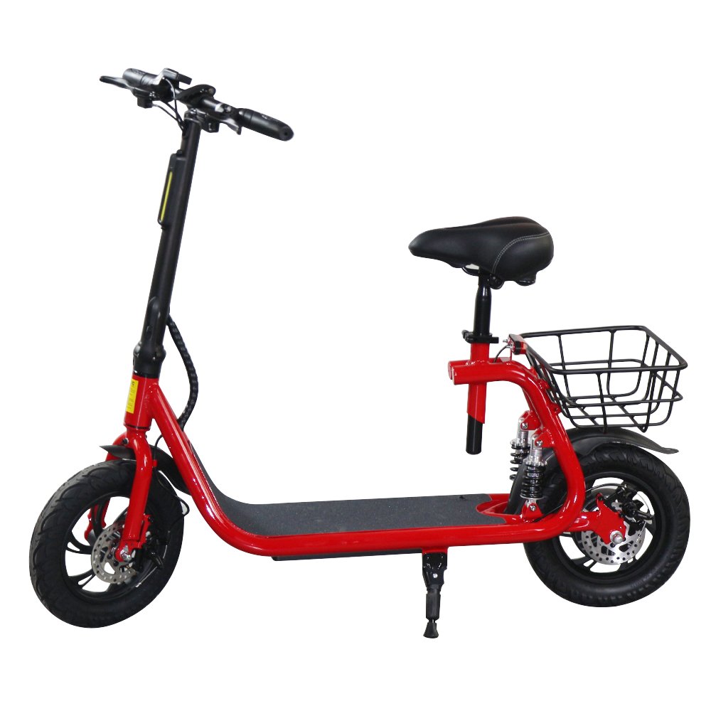 Europe Stock ESWING 500W 48V Lithium Battery 12 Inch Foldable Two Wheel Electric Scooter with Seat