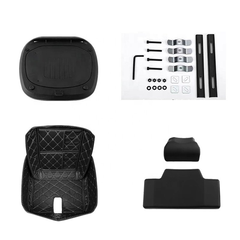 ABS Motorcycle Tail Boxes Scooter top case 57L motorcycle rear trunk with fashionable sticker Scooter Accessories and parts