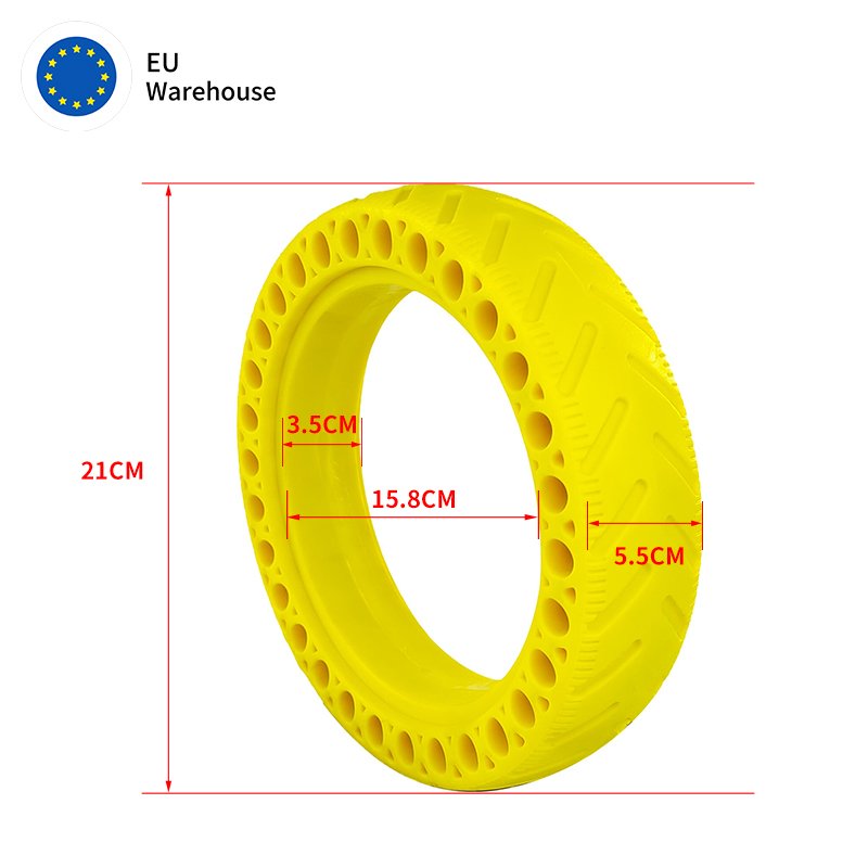 EU Warehouse 8.5 inch Colorful Solid Tire With Rubber 8 1/2*2 Yellow Solid Tyre Rubber Tire For Scooter Accessories Parts